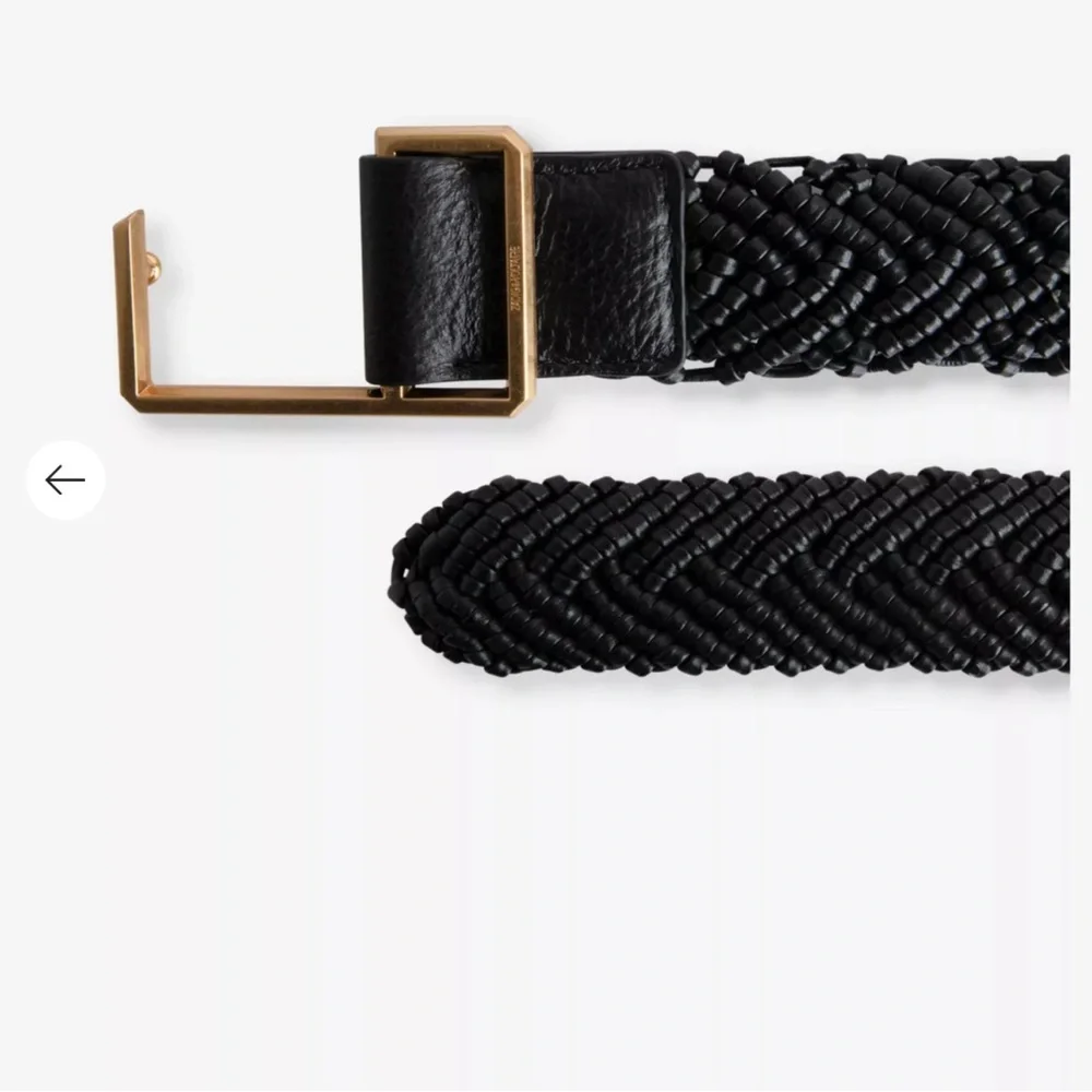 Zadig & Voltaire La Cecilia Obsession Belt Noir OS Braided leather C Buckle
